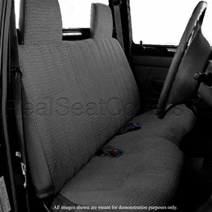 Charcoal Gray Triple Stitched Thick Small Pickup Truck Bench Seat Cover - Picture 1 of 4