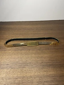 Vintage Gürtel Gold Metall Schlangenschuppen Stretchgürtel - Bild 1 von 11