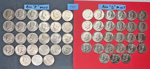 Complete Kennedy Half Dollar Set 1971-1999 D&P | 54 Lightly Circulated Coins Cover