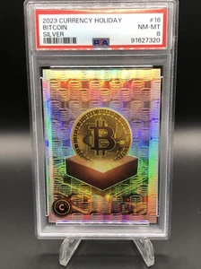 2023 Kartenschmiede Währung Urlaub Bitcoin Silber Refraktor PSA 9 neuwertig #16 36/50 - Bild 1 von 3