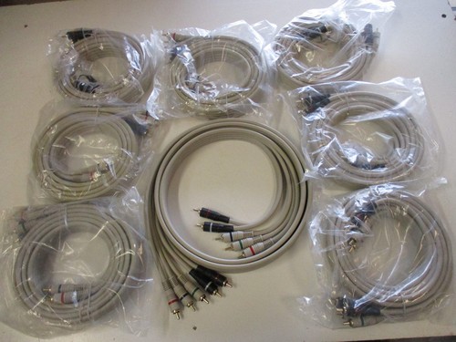 8 MARATHON RCA 5 X 6FT AUDIO VISUAL COMPONENT CABLE, COLOR CODED EASY CONNECTION