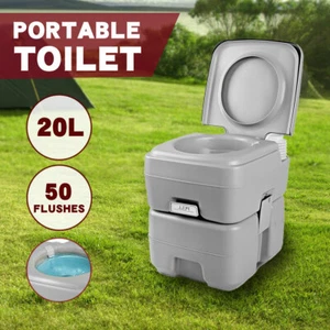 20L Outdoor Portable Camping Travel Toilet Flushable Potty Camp Caravan Boating - Picture 1 of 8
