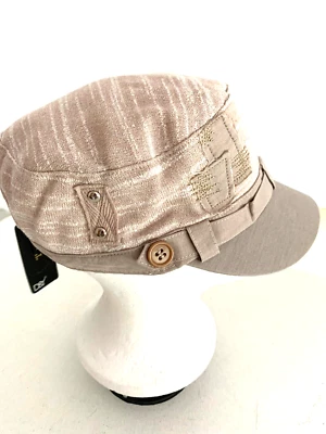 NWT D & Y Taupe Hat Cotton Blend Elastafit Sizing Lined David & Young One Size - Image 1 of 4