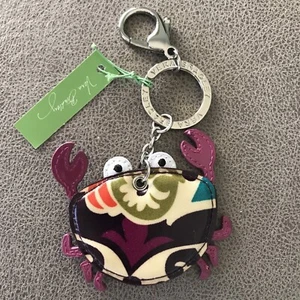 VERA BRADLEY Seashore CRAB Key Chain PLUM CRAZY Retired, New, Purse Charm - Picture 1 of 4