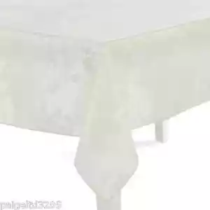 Essential Home ROUND Tablecloth Damask 70" Ivory - Picture 1 of 3