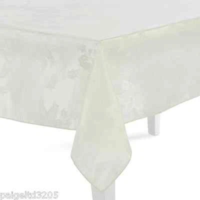 Essential Home Oblong Tablecloth Damask 60x84"  Ivory - Image 1 of 2