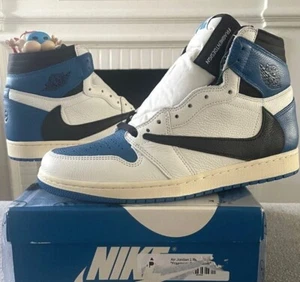 Nuovo Air Jordan 1 High OG SP Frammento Travis Scott Blu 6 11,5 Rosa Oliva Golf - Foto 1 di 5
