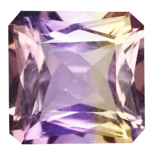 2.36 Ct IF Octagan 8.2 x 8 MM 100% Natural Purple & Gold Yellow Bolivia Ametrine - Picture 1 of 5
