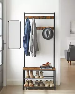 SONGMICSHOME Coat Rack, Hall Tree With Shoe Storage Bench-free shipping - Picture 1 of 34
