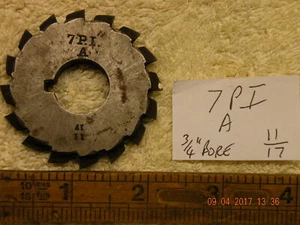 Involute Gear cutter 7 Pi A 11/17 3/4 inch bore used - Picture 1 of 1