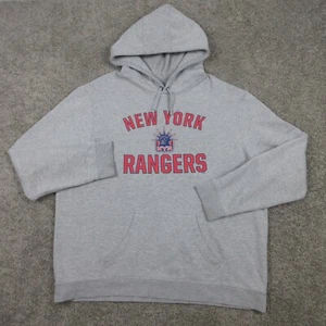New York Rangers Sweater Mens XXL 2XL Gray Hoodie Sweatshirt Fanatics Hockey - Picture 1 of 10