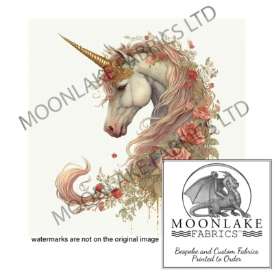 MOONLAKE DESIGNS Dunkle Rose Einhorn 100 % Baumwolle oder 290 gm dick weicher Polyesterstoff