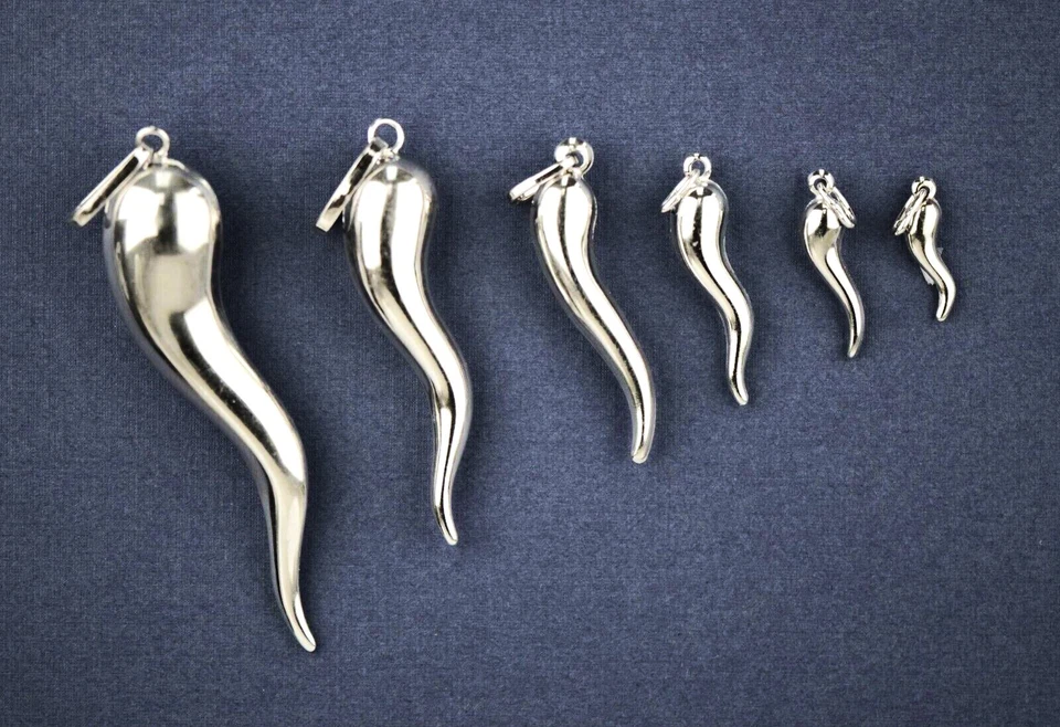 Colgante cuerno italiano plata de ley 925 Foto 1 de 1