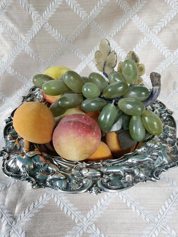 Antique Whiting Sterling Carnation Repousse Style Fruit Bowl Lg Serving  Dish Cover