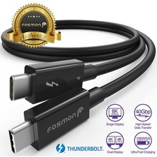 [INTEL CERTIFIED] 3FT Thunderbolt 4 3 USB C Sync Charge Data Charging Cable Plug