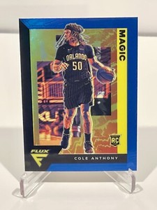 2020-21 PANINI FLUX COLE ANTHONY ROOKIE RC BLUE PRIZM ORLANDO MAGIC #210