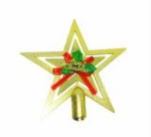 Shiny Decorative Christmas Tree Topper Ribbon Medium (Gold) - Picture 1 of 2