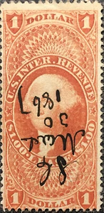 Scott #R70 US 1862 1 Dollar Revenue Lease Stamp - Picture 1 of 2