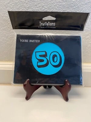 50 Birthday Party "Holy Bleep - 50" Invitations 8 count - Image 1 of 2