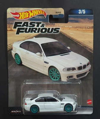 BMW M3 E46 2023 Hot Wheels Premium Fast And Furious, blanco Foto 1 de 2