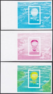 Koch Is. Sc765 Manned Flight Bicentenary, Luftballons, Color Trial Proof, Essay - Bild 1 von 4