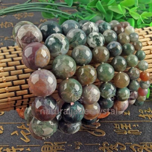 10mm 100% Natural Ocean Jasper Agate Round Beads Bracelet AAAA - Picture 1 of 22