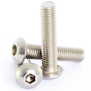 4mm M4 A2 STAINLESS STEEL HEX SOCKET BUTTON HEAD ALLEN BOLTS SCREWS ISO7380 - Picture 1 of 1