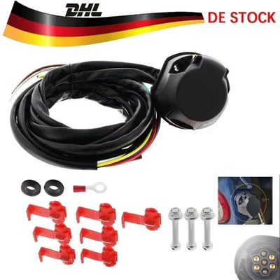 Universal Elektrosatz 7 polig Kabelsatz AHK Anhängerkupplung Anhänger E-Satz NEU - Bild 1 von 4
