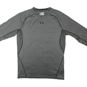 Under Armour Compression Long Sleeve T Shirt Gray Mens 2XL - Picture 1 of 9