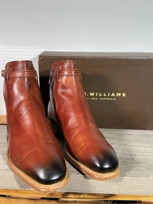 Botas de cuero marrón bruñido RM Williams Stockman para hombre talla 7 D EE. UU. / 6 G UK-AU Foto 1 de 4