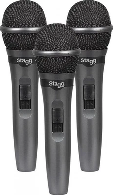 Stagg SDM50 Professional Cardioid Dynamic Microphone (Set of 3) - Image 1 of 3