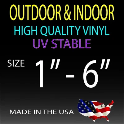 Набор из 40 виниловых наклеек с цифрами 0-9 — выберите цвет и размер от 1 до 6 дюймов - Изображение 1 из 4