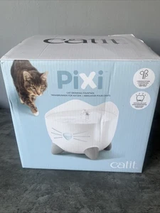 Catit Pixi White Cat Drinking Water Fountain Kit Cat Kitten Running Filtered - Picture 1 of 1