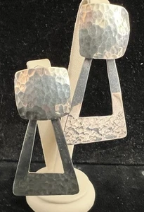 MODERNIST Taxco TP - 30 gehämmerte 925 Sterling Ohrstecker 13 g - Bild 1 von 6