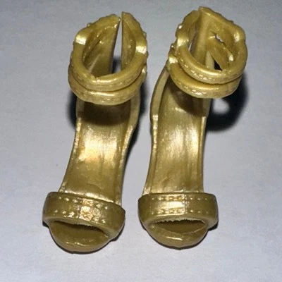  Moderna Barbie Negra Punta Abierta Corte Botines Tacones Zapatos Mattel Foto 1 de 4