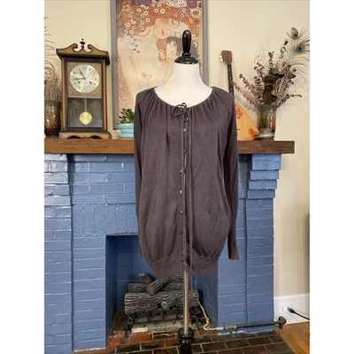 Cárdigan Anthropologie XS Sparrow LINO Algodón Viscosa Manga Larga Cordón XS Foto 1 de 4