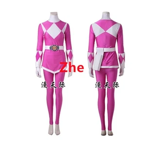 Pink Ranger Zyuranger Adult Women Outfit Team Uniform Suit Cosplay Costume - Picture 1 of 22