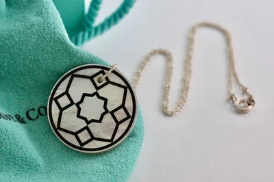 Tiffany & Co. Paloma Picasso Marrakesh Zellige Mother of Pearl Disc 16" Necklace - Image 1 of 4
