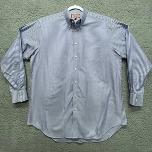 Thomas Pink Traveller Shirt Men’s 17.5-35.5(XL) Blue Striped Button Long Sleeve - Picture 1 of 9