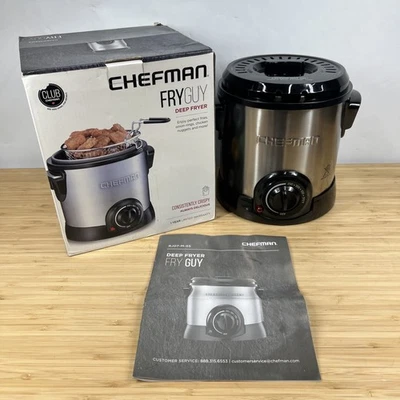 Chefman Fry Guy Deep Fryer with Removable Basket RJ07-M-SS  4.2 Cups Non Stick - Image 1 of 4