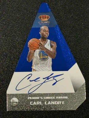 2012-13 Panini Preferred #19 Carl Landry #/25 SP Blue Die-Cut Autograph Warriors - Image 1 of 2