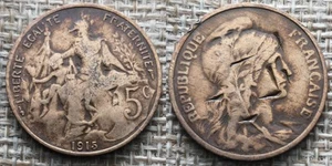 Coin France - 1915 - 5 centimes Daniel-Dupuis (N1631) - Picture 1 of 3