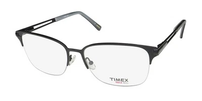 NUEVAS GAFAS TIMEX L069 OVALADAS BK METAL Y PLÁSTICO 56-17-145 NEGRAS MEDIA MONTURA PARA HOMBRE Foto 1 de 4