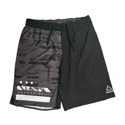 Pantalones Cortos Reebok 95/17 Negros Para Hombre Cintura Elástica Talla Grande Foto 1 de 4