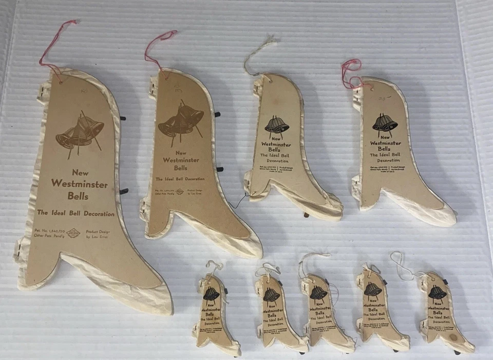 9 LOT Vintage Westminster Bells White Tissue Honeycomb Decor Ernst Various Sizes - Image 1 of 4