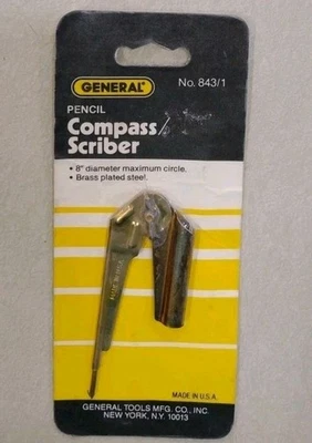 NIP Vintage 1991 General Tools 843/1 Pencil Compass and Scriber Made In USA - Image 1 of 4
