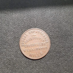 Breton 898 Robert Hopwood Token 1852 Nova Scotia Crossfield Wellington Mills - Picture 1 of 3