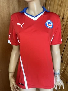 Chile National Team 2014 Puma Football Soccer Shirt Jersey Red Mens sz M NWT - Picture 1 of 15