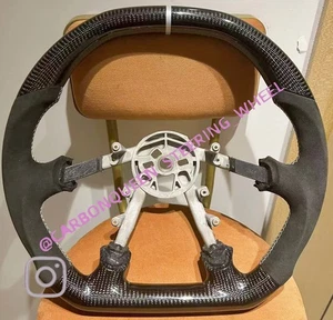 FLAT TOP  CARBON FIBER Steering Wheel FOR Chevrolet Corvette C5 Z06 97-04 YEARS - Picture 1 of 2