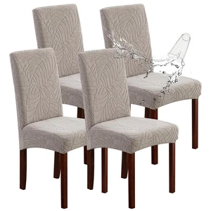 100% Waterproof Chair Covers for Dining Room Set of 4, Stretch Parson Chair S... - Picture 1 of 7